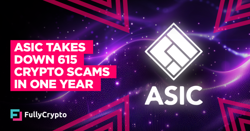 ASIC Takes Down 615 Crypto Scams in One Year